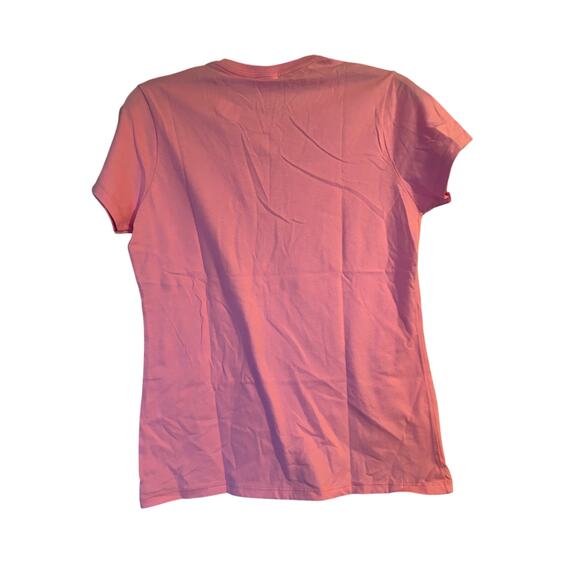 NWOT Port and Company Women's Pink Short Sleeve T Shirt I Love the Weekend Sz Sm - Picture 2 of 3